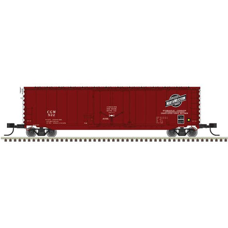 50' General American RBL Plug-Door Boxcar - Ready to Run - Master(R) -- Chicago & North Western CGW #527 (Boxcar Red, white, black, Employee Owned L