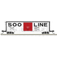 50' General American RBL Plug-Door Boxcar - Ready to Run - Master(R) -- Soo Line #178266 (white, black, red Door, Billboard Roadname)
