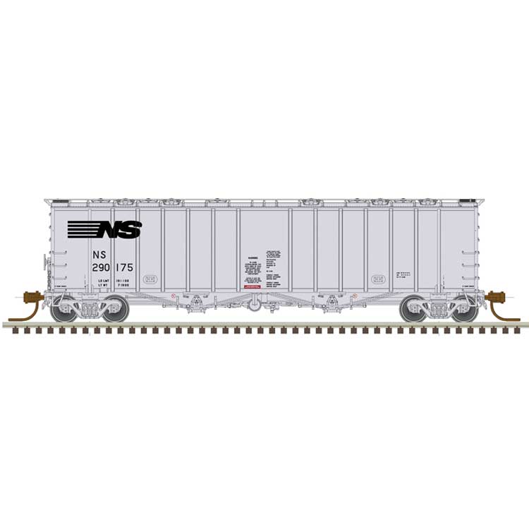 4180 Airslide Covered Hopper - Ready to Run - Master(R) -- Norfolk Southern #290350 (gray, black)