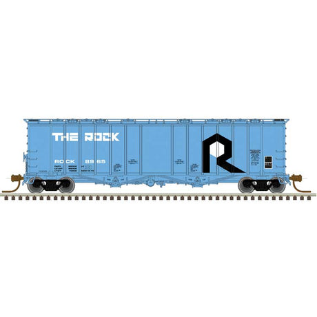 4180 Airslide Covered Hopper - Ready to Run - Master(R) -- Rock Island #8965 (blue, black, white)