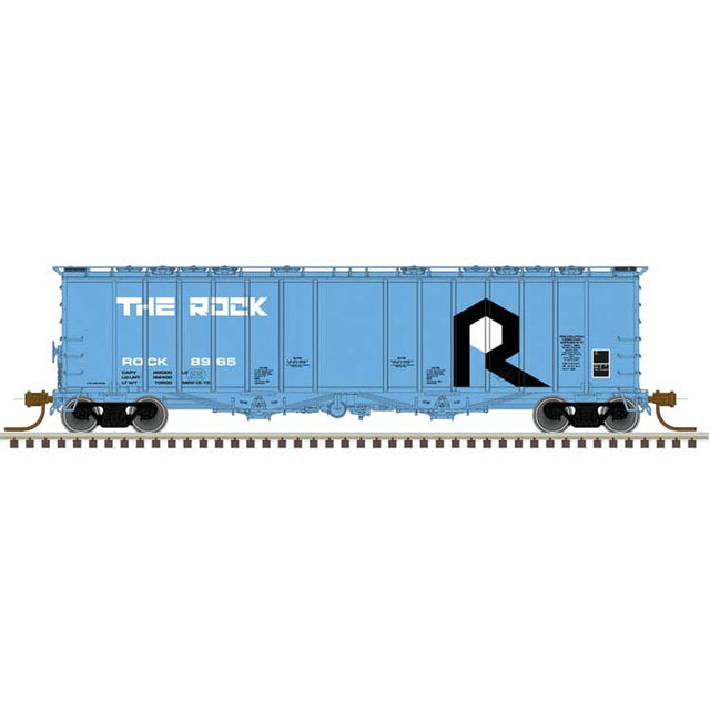 4180 Airslide Covered Hopper - Ready to Run - Master(R) -- Rock Island #8965 (blue, black, white)
