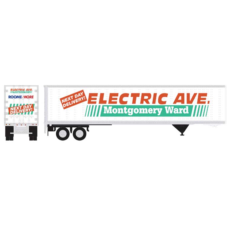 45' Pines Trailer - Assembled -- Montgomery Ward #4128 (white, red, green)