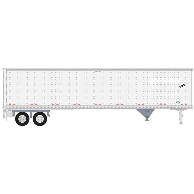 45' Pines Trailer - Assembled -- GLKZ #231804 (Ex-Redon, white)