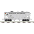 55-Ton Fishbelly Hopper with Load 3-Pack - Ready to Run -- Original Norfolk Southern #8510, 8524, 8544 (gray, black, red)