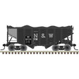 55-Ton Fishbelly Hopper with Load - Ready to Run -- Norfolk & Western #80740 (MOW, black, white)