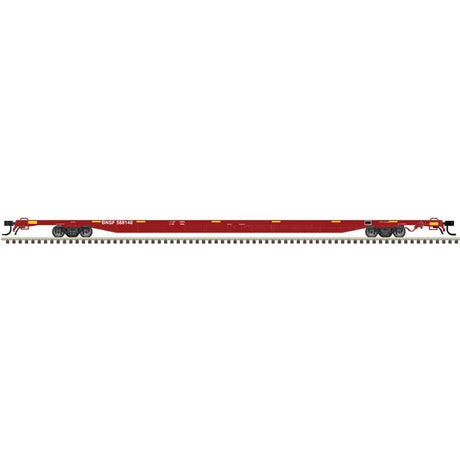 ACF 89' 4" Intermodal Flatcar - Ready to Run - Master(R) -- BNSF Railway #588140 (Boxcar Red, yellow conspicuity marks)