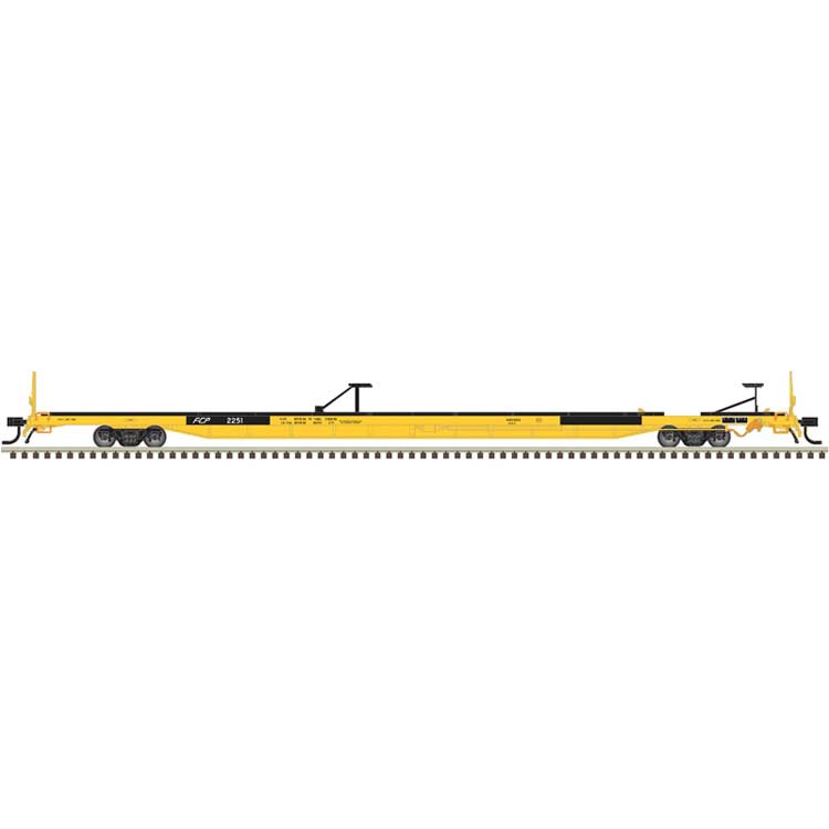 ACF 89' 4" Intermodal Flatcar - Ready to Run - Master(R) -- Ferrocarril del Pacifico FCP #2269 (yellow, black)