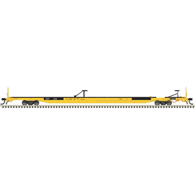 ACF 89' 4" Intermodal Flatcar - Ready to Run - Master(R) -- Ferrocarril del Pacifico FCP #2269 (yellow, black)