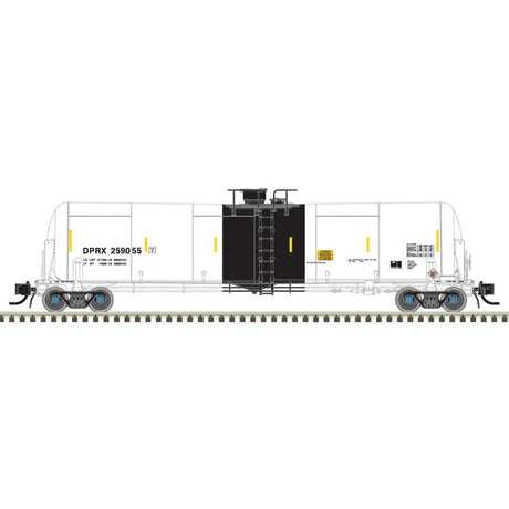 TrinityRail 31,000-Gallon Crude Oil Tank Car 6-Pack - Ready to Run - Master( -- Deep Rock Refining DPRX (white, black)