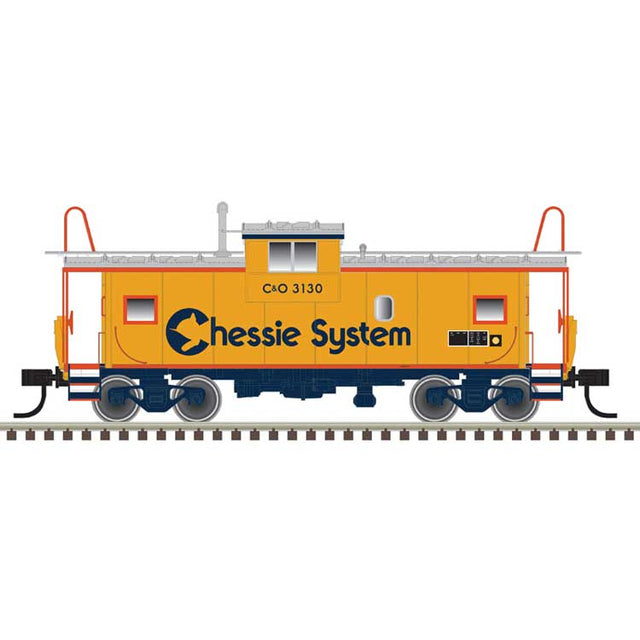 Extended-Vision Caboose - Ready to Run - Master(R) -- Chessie System #C-3130 (yellow, orange)