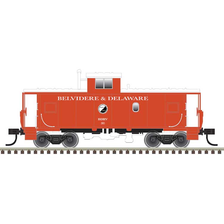 Standard-Cupola Caboose - Ready to Run - Master(R) -- Belvidere & Delaware #595 (red, black)