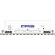 ACF 4-Bay Center Flow(R) Pressureaide(R) Covered Hopper - Ready to Run - Maste -- Cyprus ACFX #51270 (white, black)