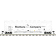 ACF 4-Bay Center Flow(R) Pressureaide(R) Covered Hopper - Ready to Run - Maste -- Montana Talc Company ACFX #51307 (white, black)