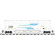 ACF 4-Bay Center Flow(R) Pressureaide(R) Covered Hopper - Ready to Run - Maste -- The Andersons AEX #20833 (gray, blue)