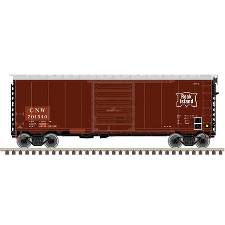 P-S PS-1 40' Boxcar w/8' Door - Ready to Run - Master -- Chicago & North Western #701540 (Patched Ex-RI, Boxcar Red, silver, black)