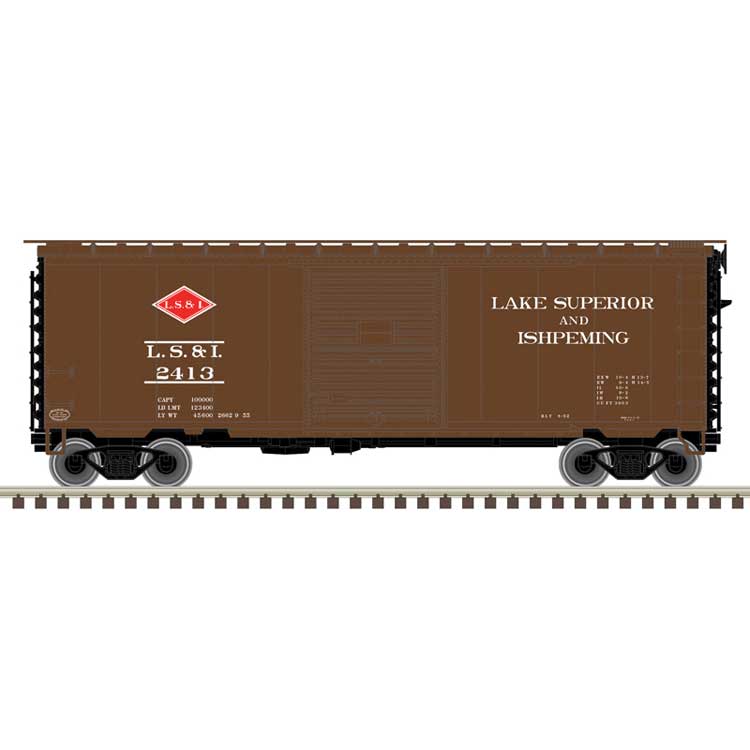 P-S PS-1 40' Boxcar w/8' Door - Ready to Run - Master -- Lake Superior & Ishpeming #2413 (Boxcar Red, black, red)