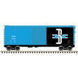 P-S PS-1 40' Boxcar w/8' Door - Ready to Run - Master -- Boston & Maine ##76474 (blue, black, McGinnis Logo)