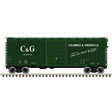 P-S PS-1 40' Boxcar w/8' Door - Ready to Run - Master -- Columbus & Greenville #3408 (green, white, Heart of Dixie Slogan)