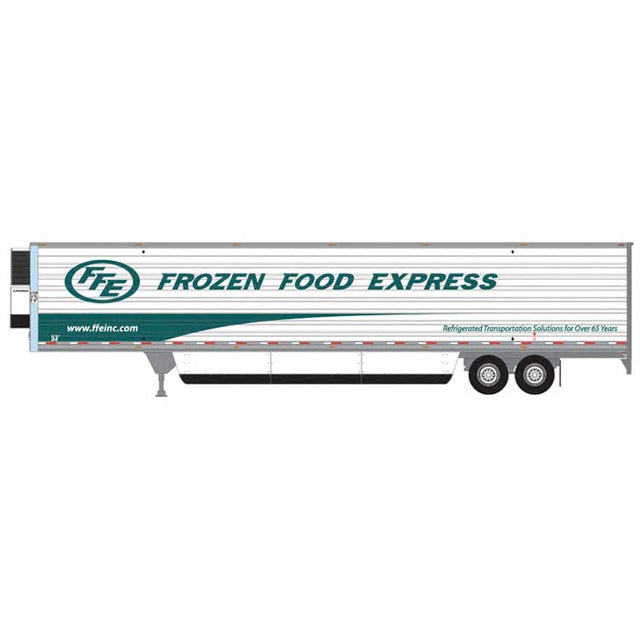 53' Modern Reefer Trailer - Assembled -- Frozen Food Express #765064 (white, green)
