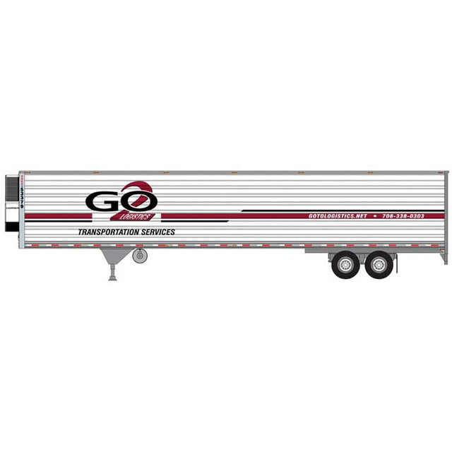 53' Modern Reefer Trailer - Assembled -- GO 2 Logistics #53402 (white, maroon, black)