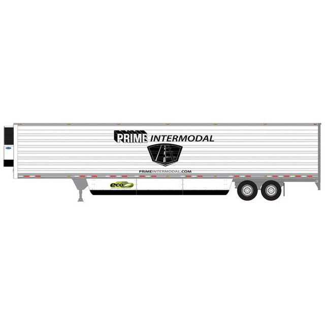 53' Modern Reefer Trailer - Assembled -- Prime Intermodal #158033 (white, black, green)