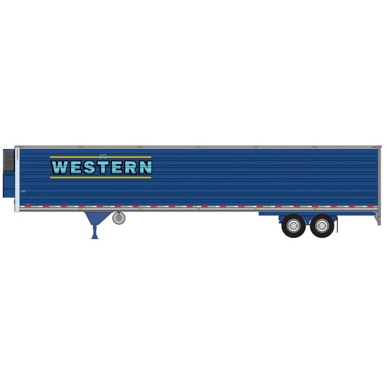 53' Modern Reefer Trailer - Assembled -- Western #529 (blue, yellow)