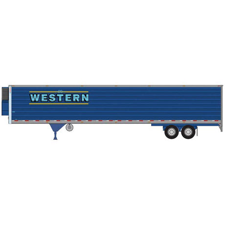 53' Modern Reefer Trailer - Assembled -- Western #529 (blue, yellow)