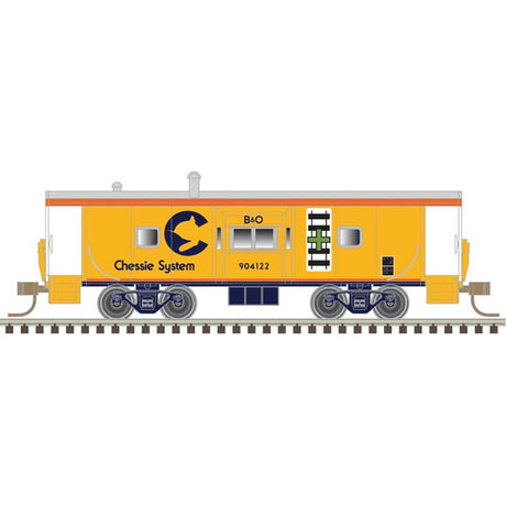 International Steel Bay Window Caboose - Ready to Run - Master(R) -- Chessie System B&O #904060 (yellow, blue, vermillion, silver)