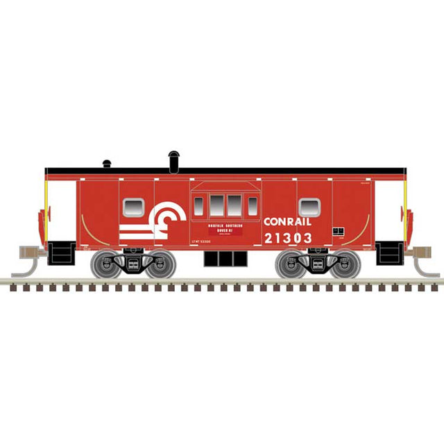International Steel Bay Window Caboose - Ready to Run - Master(R) -- Conrail #21280 (Boxcar Red, white)