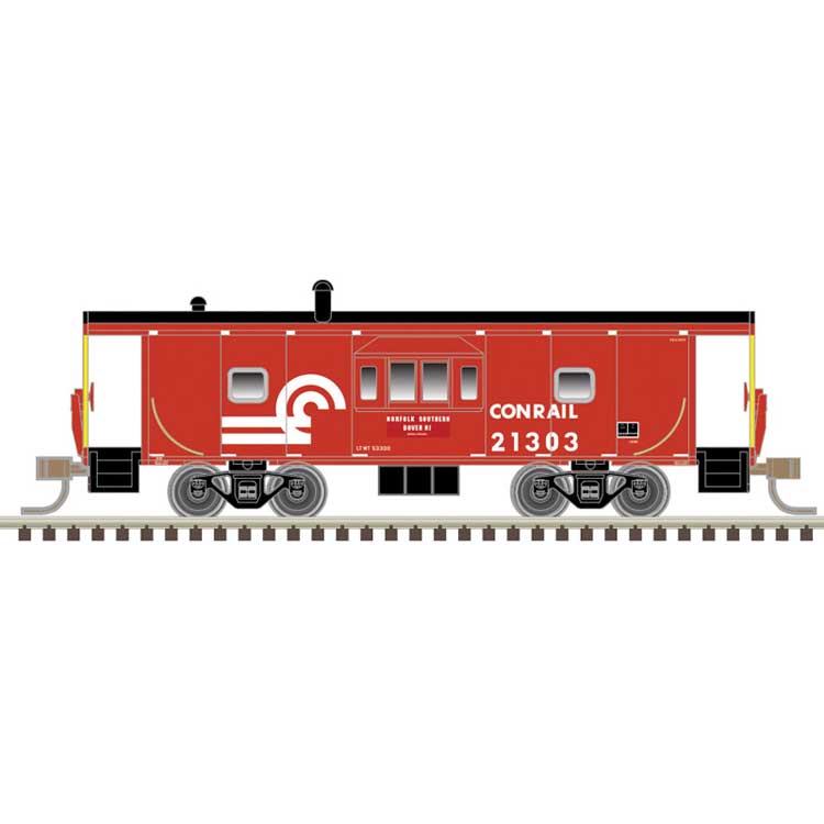 International Steel Bay Window Caboose - Ready to Run - Master(R) -- Conrail #21303 (Boxcar Red, white)