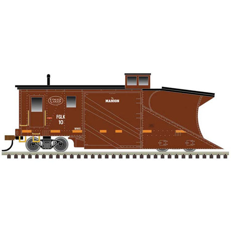 Russell Snow Plow - Ready to Run - Master(R) -- Finger Lakes Railway #10 (Boxcar Red, black, yellow conspicuity marks)
