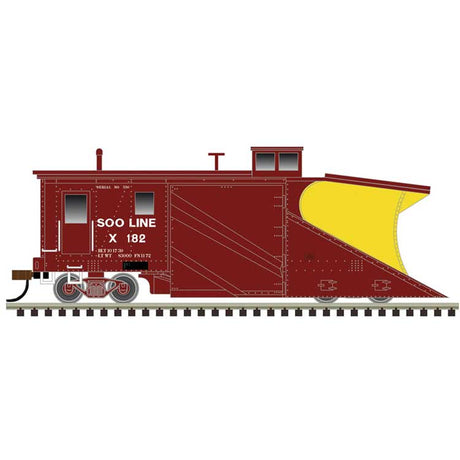 Russell Snow Plow - Ready to Run - Master(R) -- Soo Line #X182 (Boxcar Red, yellow)