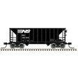 Greenville 100-Ton 2-Bay Hopper - Ready to Run - Master(R) -- Southern Railway SOU #100534 (black, white)