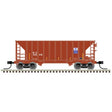 Greenville 100-Ton 2-Bay Hopper - Ready to Run - Master(R) -- Wheeling and Lake Erie #230030 (Boxcar Red, blue, white, DJJLogo, yellow con