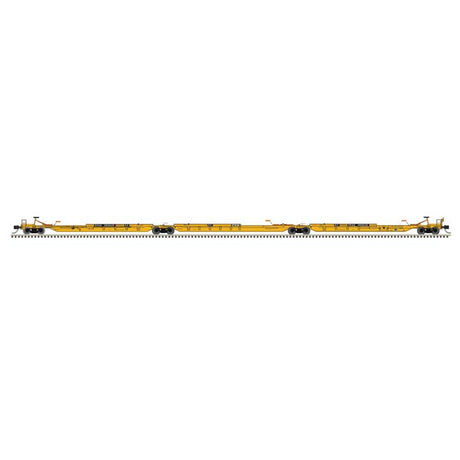 Trinity 53' RAF33 3-Unit Spine Car - Ready to Run -- TTX #355035 (As-Delivered, black, yellow, w/Conspicuity Stripes)