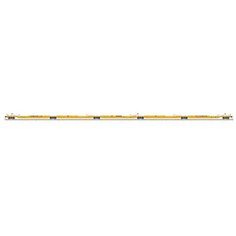 Trinity 53' RAF53C 5-Unit Spine Car - Ready to Run -- TTX #553801 (As-Delivered, black, yellow, w/Conspicuity Stripes)