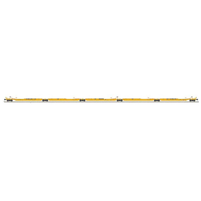 Trinity 53' RAF53C 5-Unit Spine Car - Ready to Run -- TTX #553801 (As-Delivered, black, yellow, w/Conspicuity Stripes)