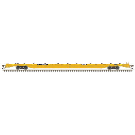 ACF 89' F89-J Flatcar w/Deck Risers - Ready to Run -- TTX MTTX #601094 (yellow, black, yellow conspicuity marks)