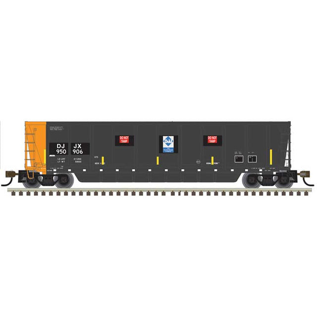 Coalveyor Bathtub Gondola - Ready to Run - Master(R) -- David J. Joseph DJJX #950941 (black, orange, yellow conspicuity marks)