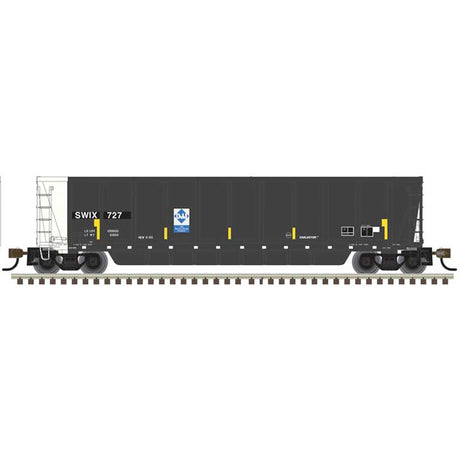 Coalveyor Bathtub Gondola - Ready to Run - Master(R) -- Hampton Capital SWIX #727 (black, white, yellow conspicuity marks)
