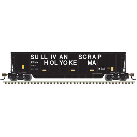 Coalveyor Bathtub Gondola - Ready to Run - Master(R) -- Sullivan Scrap Metal EAMX #431 (black, white, yellow conspicuity marks)
