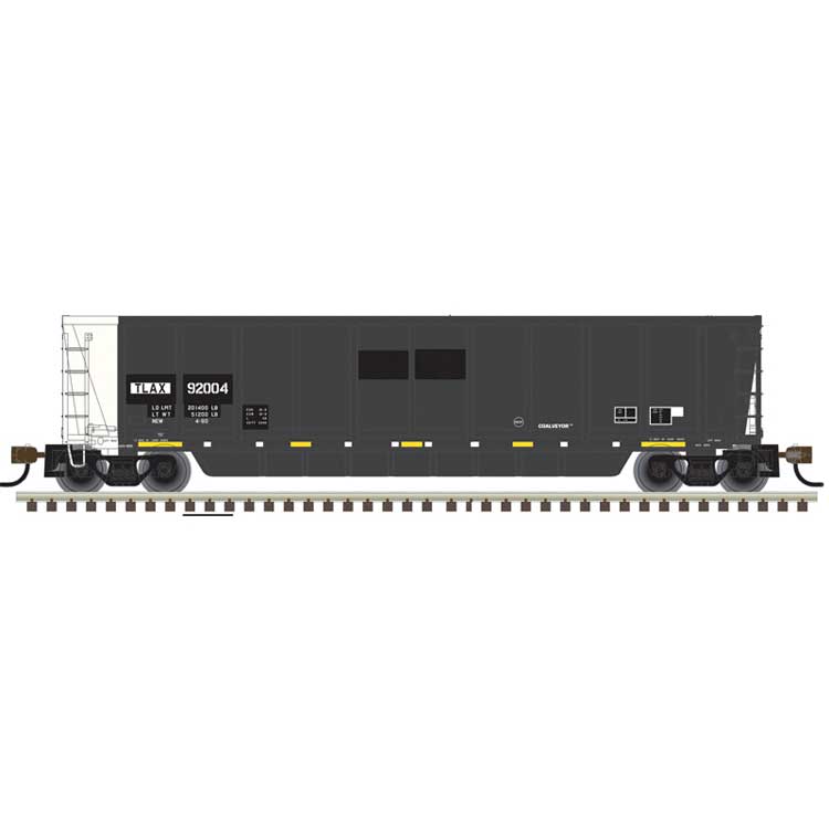 Coalveyor Bathtub Gondola - Ready to Run - Master(R) -- Transload America TLAX #92060 (black, white, yellow conspicuity marks)