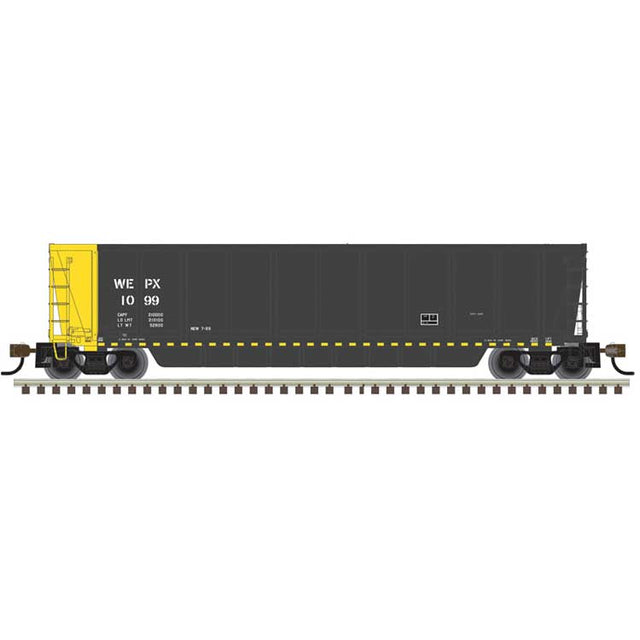 Coalveyor Bathtub Gondola - Ready to Run - Master(R) -- Wisconsin Public Service Corp. WEPX #1149 (black, yellow conspicuity marks)