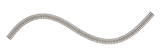 Code 83 Flex-Track - 36"  91.4cm Long Section -- Brown Ties-1