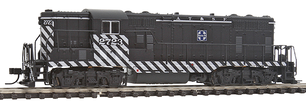 EMD GP7 w/DCC - Master(R) -- Santa Fe #2723 (black, silver)
