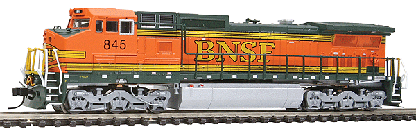 GE Dash 8-40CW w/DCC - Master(R) -- Burlington Northern Santa Fe #845 (Heritage 2 Scheme, orange, green)