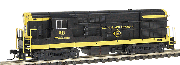 F-M H16-44 Late Body, Square Windows, Body Handrail w/DCC -- Erie Lackawanna #1935 (black, yellow)