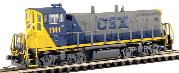 EMD MP15DC w/DCC -- CSX #1141 (gray, blue, yellow)