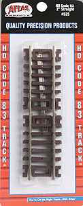 Code 83 Snap Track - Straight Sections -- 2"  5.1cm pkg(4)