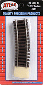 Code 83 Curved Snap Track -- 1/2 Section - 15" Radius pkg(4)